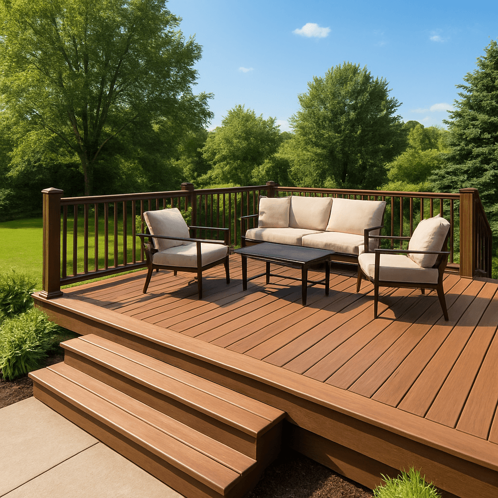 Professional deck repair in Buffalo MN - restored outdoor living space